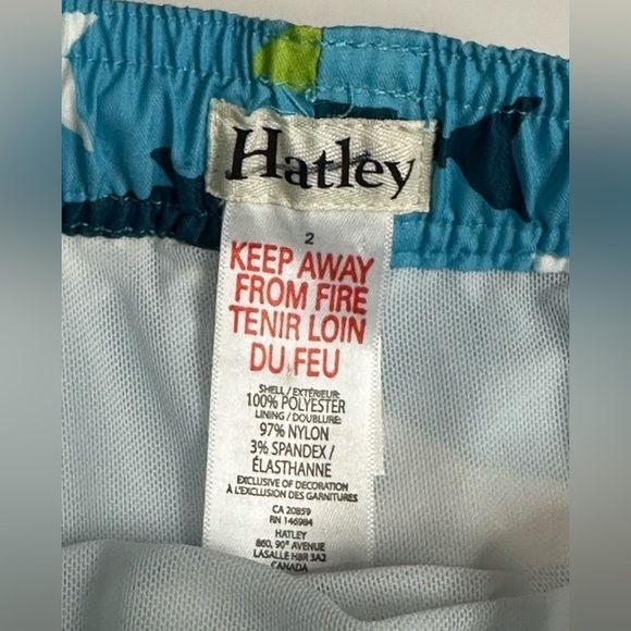Hatley Swim Shorts Blue Shark Patterned Swimsuit Size 2 - Picture 2 of 3